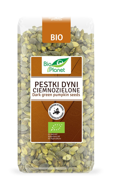 Pestki Dyni Ciemnozielone Europejskie 350g - Bio Planet - EKO