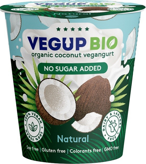 Produkt kokosowy naturalny bezglutenowy vegangurt 140 g - Vegup Bio (BIO)