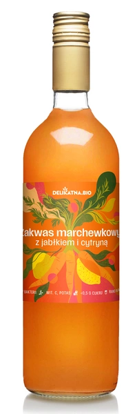 Zakwas Marchewkowy Z Jabłkiem I Cytryną Bio 700 Ml - Delikatna (Zakwasownia)