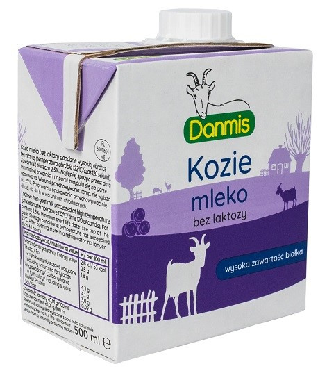 Kozie mleko bez laktozy UHT 500 ml - Danmis