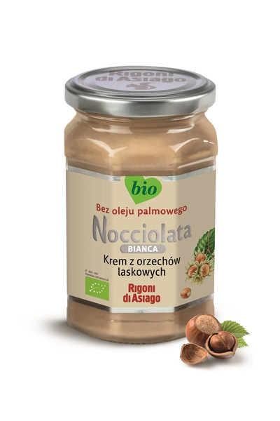 Nocciolata krem z orzechów laskowych biały bezglutenowy 250g - Rigoni Di Asiago - Nocciolata (BIO)