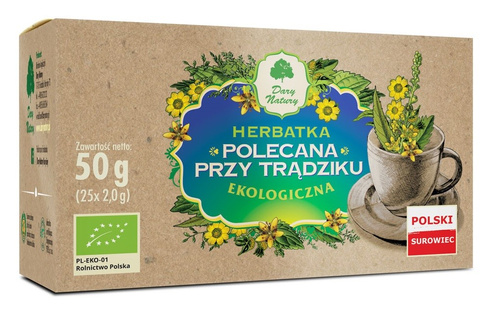 Herbatka polecana przy trądziku (25 saszetek) 50 g - Dary Natury (BIO)