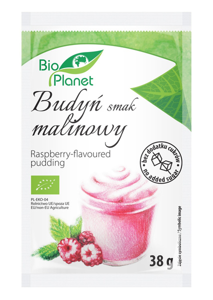 Budyń malinowy z malinami 38 g - Bio Planet (EKO)