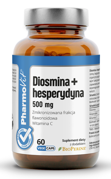 Diosmina i hesperydyna bezglutenowa 60 szt. (500 mg) - Pharmovit