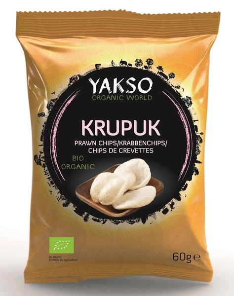 Prażynki Krewetkowe (Krupuk) Bio 60 G  -  YAKSO