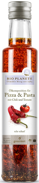 Olej do pizzy i makaronu o smaku chili i pomidora 250 ml - Bio Planete (EKO)
