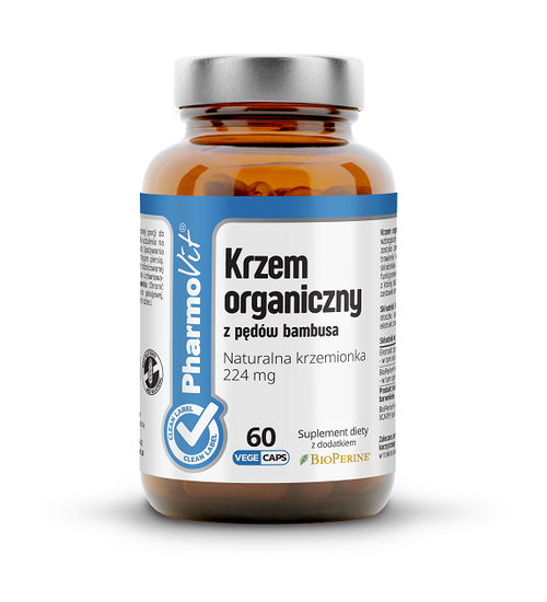 Krzem organiczny z pędów bambusa (448 mg) bezglutenowy 60 szt. - Pharmovit