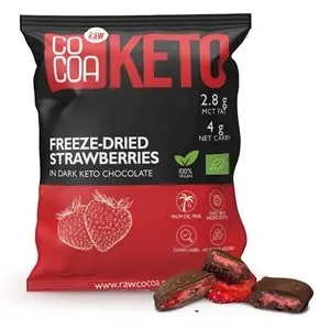 Truskawki w czekoladzie ciemnej KETO 40 g - Cocoa (EKO)