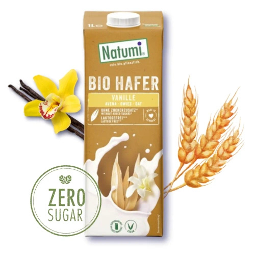 Napój owsiano waniliowy bez dodatku cukru 1 l - Natumi (EKO)