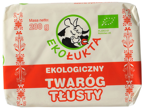 Ekologiczny Twaróg Tłusty Kostka 200g - EkoŁukta