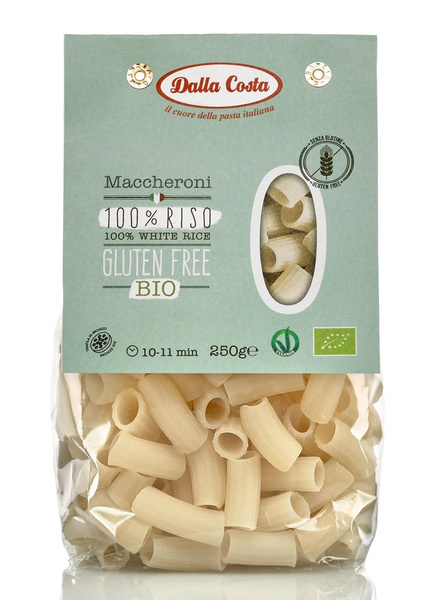 MAKARON (Z RYŻU BIAŁEGO) MACCHERONI BEZLUTENOWY BIO 250 g - DALLA COSTA