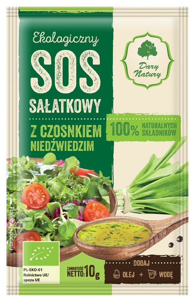 Sos Sałatkowy z Czosnkiem Niedźwiedzim 10g - Dary Natury