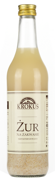 ŻUR NA ZAKWASIE NIEPASTERYZOWANY 480 ml - KROKUS