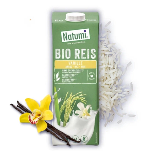 Napój ryżowo waniliowy bez dodatku cukru bezglutenowy 1 l - Natumi (EKO)
