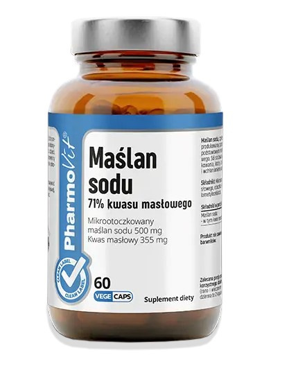 Maślan sodu bezglutenowy 60 kapsułek - Pharmovit