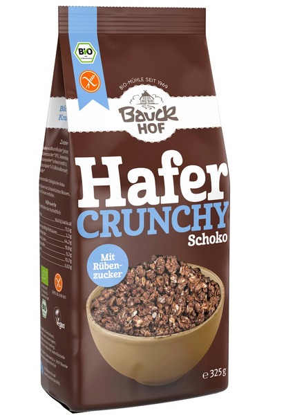 Crunchy owsiane kakaowe bezglutenowe 325 g - Bauck Hof (BIO)