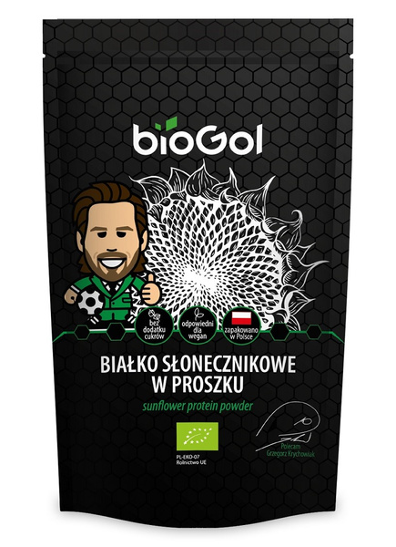 BIAŁKO SŁONECZNIKOWE W PROSZKU BIO 150 g - BIOGOL