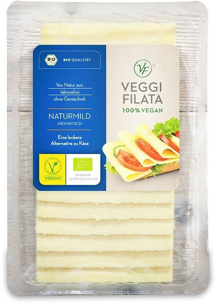 Produkt wegański plastry żółte alternatywa sera żółtego bezglutenowy 150 g - Veggi Filata (EKO)