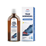 Tran norweski cytrynowy omega-3 1000 mg 250 ml - Osavi