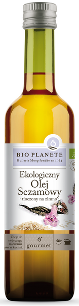 Olej sezamowy tłoczony na zimno 500 ml - Bio Planete (EKO)