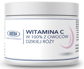 Witamina c z dzikiej róży w proszku (1000 mg) 300 g - Jantar