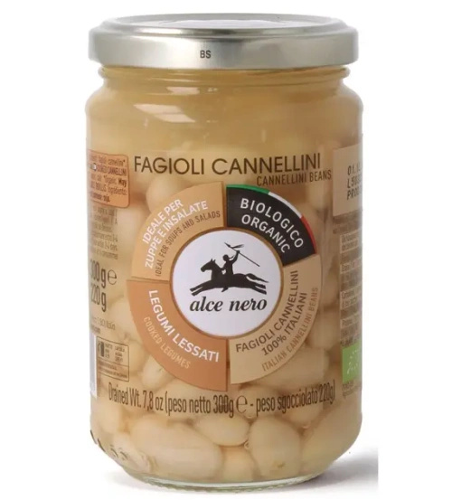 Fasola cannellini w zalewie 300 g (220 g) - Alce Nero (EKO)