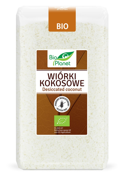 Wiórki kokosowe bezglutenowe 500 g - Bio Planet (BIO)