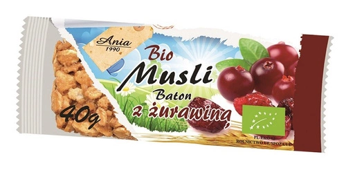 Baton Musli z Żurawiną 40g - Bio Ania