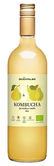 Kombucha gruszkowa 750 ml - Delikatna (EKO)