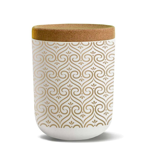 Pojemnik z korkową pokrywką złote wzory 800 ml - Chic-Mic