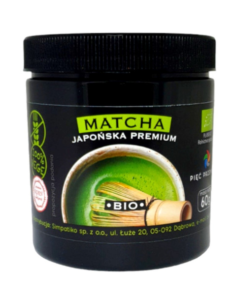 Herbata zielona matcha bezglutenowa 60 g - Pięć Przemian (BIO)