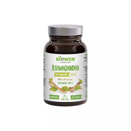 Ashwagandha ekstrakt bezglutenowy (400 mg) 120 kapsułek - Hempking (BIO)