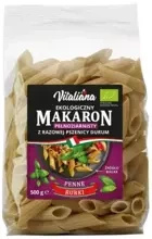 Makaron penne semolinowy razowy 500 g - Vitaliana (BIO)