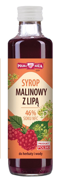 Syrop malinowy z lipą 250 ml - Polska Róża
