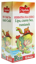 Herbatka dla dzieci lipa i rumianek Bio (20 x 1,5 g) 30 g - Apotheke (BIO)