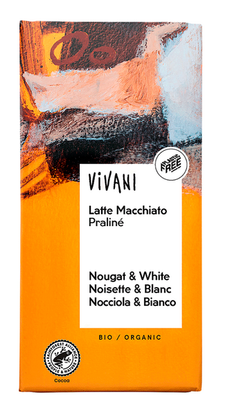 Czekolada O Smaku Latte Macchiato Bio 100 G  -  VIVANI