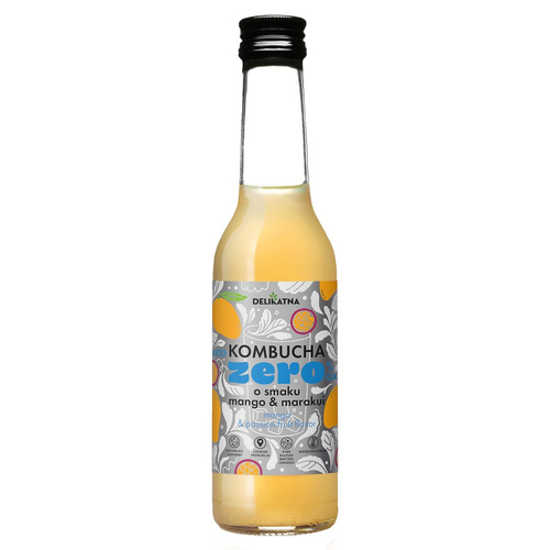 Kombucha mango i marakuja zero % cukru 270 ml - Delikatna