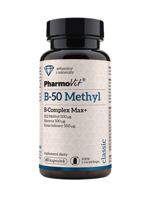 Witamina B-50 methyl B-complex max+ bezglutenowa 60 szt. - Pharmovit