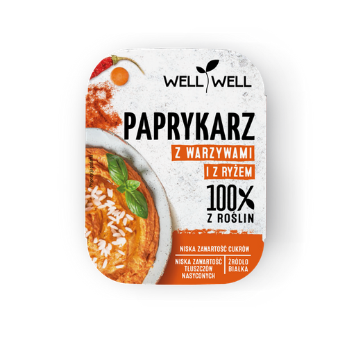 Paprykarz roślinny z warzywami i ryżem 115 g - Well Well