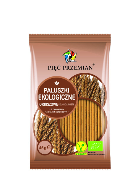 Paluszki Orkiszowe Pełnoziarniste Natur 45g