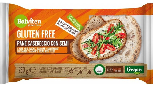 Chleb królewski ciemny z ziarnami krojony bezglutenowy 250 g - Balviten