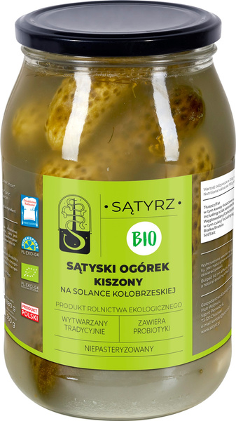 Ogórki kiszone sątyskie 880 g (550 g) - Sątyrz (BIO)