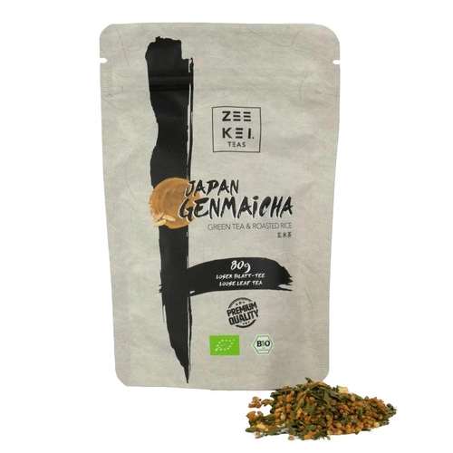 Herbata Genmaicha Japońska   Zielona Z Prażonym Ryżem Bio 80 G  -  MATCHA MAGIC