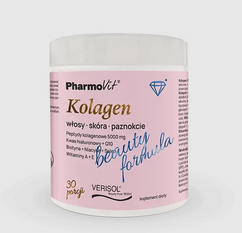 Kolagen O Smaku Brzoskwinia - Banan Beauty Formula 174 G - Pharmovit