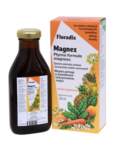 Suplement Diety Magnez W Płynie Bezglutenowy 250 Ml - Salus (Floradix)