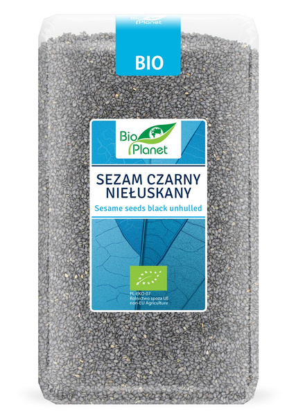 Sezam Czarny Niełuskany 1kg - Bio Planet - EKO