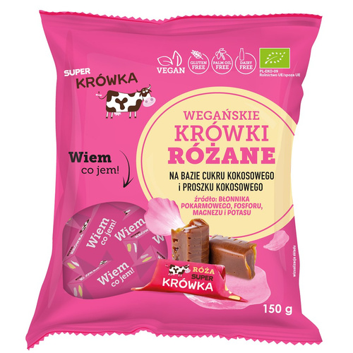 Krówki różane bezmleczne bezglutenowe 150 g - Me Gusto (EKO)