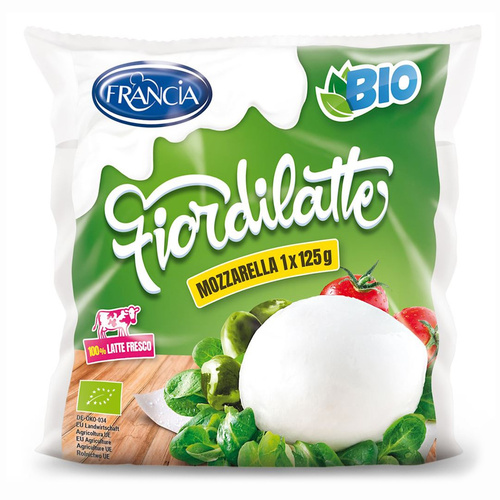 Ekologiczny Ser Mozzarella (1 duża kulka) 290g - FRANCIA