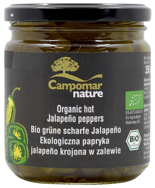 Papryka Jalapeno Zielona Krojona W Zalewie Bio 350 G (130 G)  -  CAMPOMAR NATURE