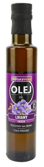 Olej lniany tłoczony na zimno 250 ml - Naturavena
